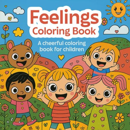 Bunte Kinder zeichnen Freude und Freundschaft in einem Ausmalbuch.